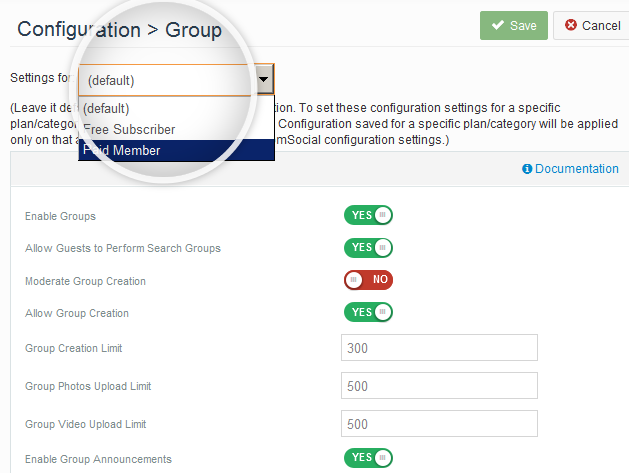 Enhanced control over Group Settings for free and paid members