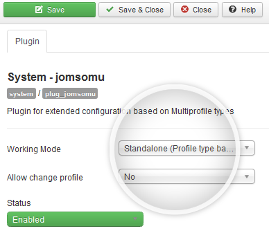 Set Working Mode in jomsomu system plugin