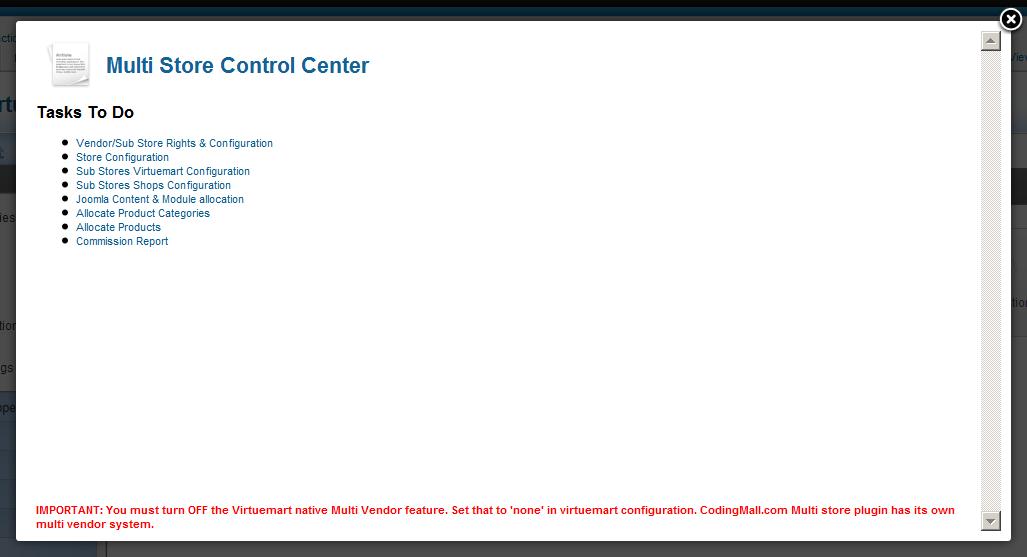 Virtuemart Multi Vendor Control Center